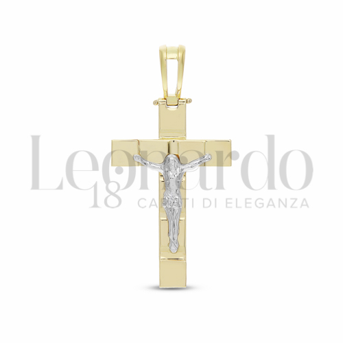 Modello Con Cristo in Oro Giallo e Oro Bianco da 5,4gr.