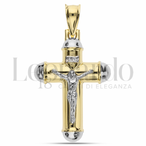 Modello Con Cristo in Oro Giallo e Oro Bianco da 6,7gr.