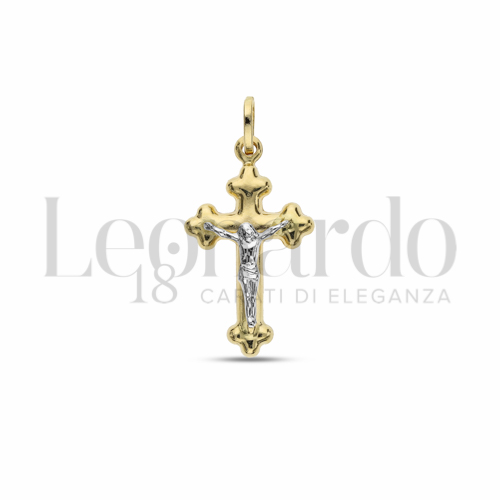 Modello Con Cristo in Oro Giallo e Oro Bianco da 1,6gr.