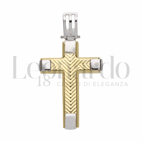 Modello Senza Cristo in Oro Giallo e Oro Bianco da 3,8gr.