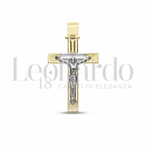 Modello Con Cristo in Oro Giallo e Oro Bianco da 3,7gr.