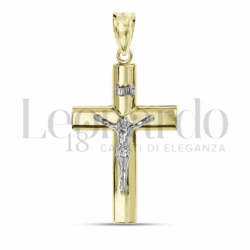 Modello Con Cristo in Oro Giallo e Oro Bianco da 5,9gr.