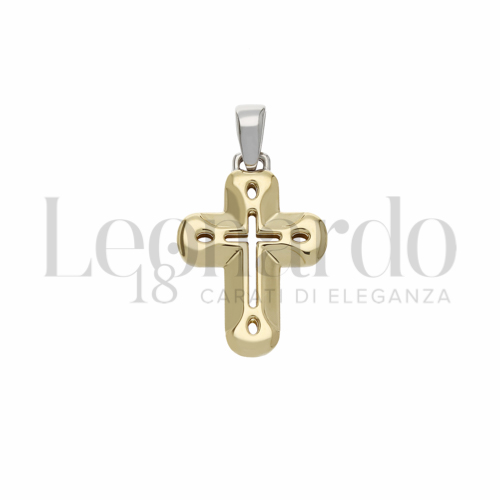 Modello Senza Cristo in Oro Giallo e Oro Bianco da 1,3gr.