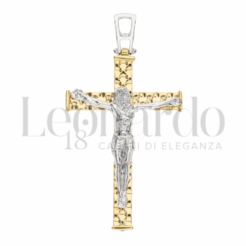 Modello Con Cristo in Oro Giallo e Oro Bianco da 2,6gr.