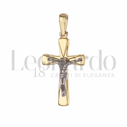 Modello Con Cristo in Oro Giallo e Oro Bianco da 2,6gr.