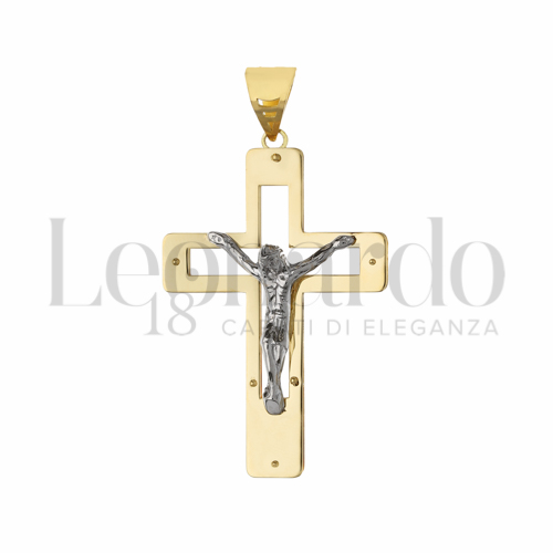 Modello Con Cristo in Oro Giallo e Oro Bianco da 5,6gr.