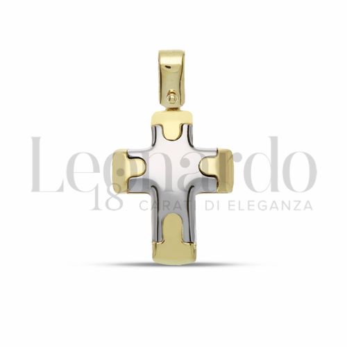 Modello Senza Cristo - Con bordi in Oro Giallo e Oro Bianco da 1,9gr.