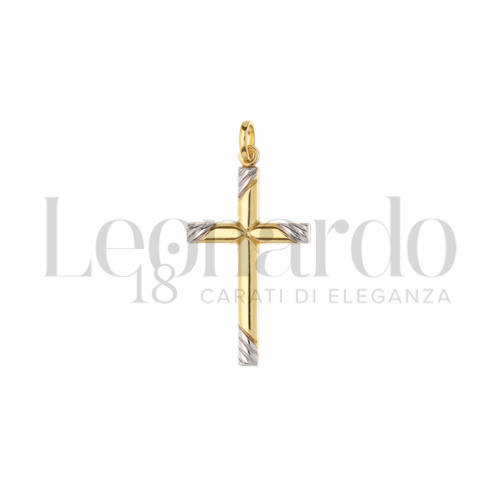 Modello Senza Cristo in Oro Giallo e Oro Bianco da 1,1gr.