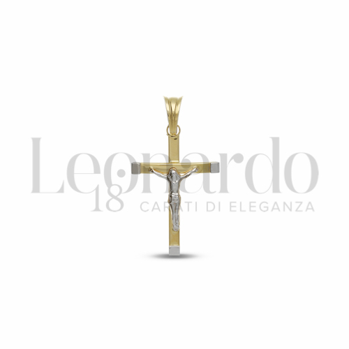 Modello Con Cristo in Oro Giallo e Oro Bianco da 1,2gr.