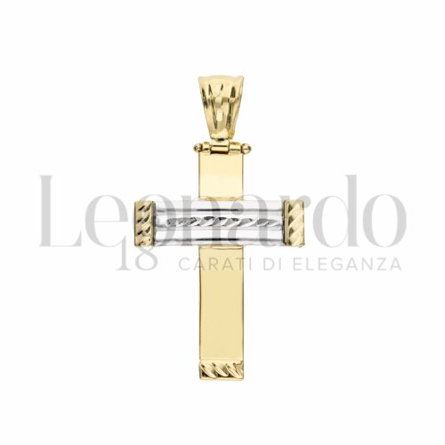 Modello Senza Cristo in Oro Giallo e Oro Bianco da 2,4gr.