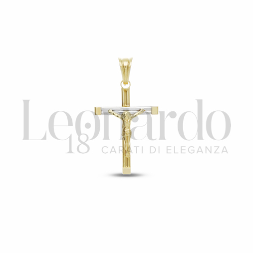 Modello Con Cristo in Oro Giallo e Oro Bianco da 1,2gr.