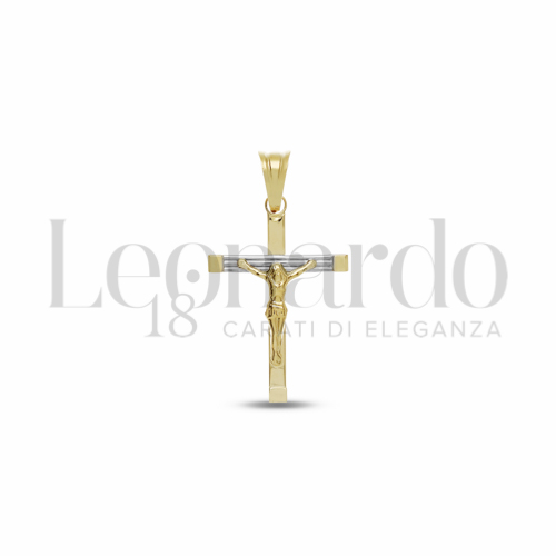 Modello Con Cristo in Oro Giallo e Oro Bianco da 1,2gr.
