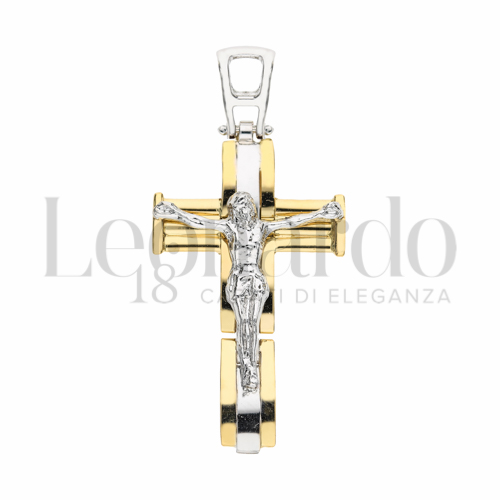 Modello Con Cristo in Oro Giallo e Oro Bianco da 3,6gr.