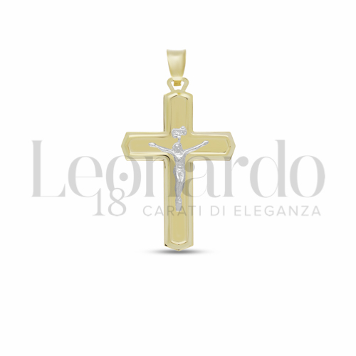Modello Con Cristo in Oro Giallo e Oro Bianco da 1,9gr.