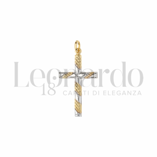 Modello Senza Cristo in Oro Giallo e Oro Bianco da 1,1gr.