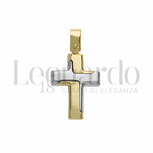 STERLL Collana Uomo Con Pendente A Croce In Argento 925 E Catena Forzatina Anallergica 60 Cm