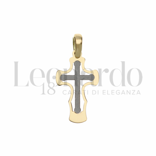 Modello Senza Cristo in Oro Giallo e Oro Bianco da 0,7gr.