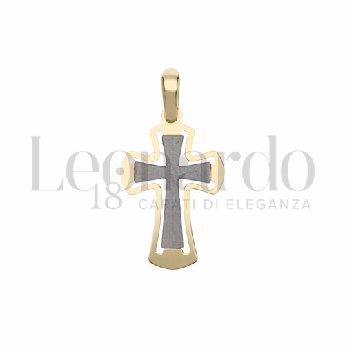 Modello Senza Cristo in Oro Giallo e Oro Bianco da 0,7gr.
