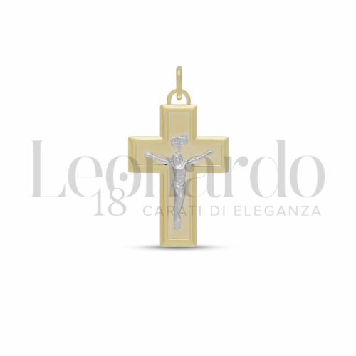 Modello Con Cristo in Oro Giallo e Oro Bianco da 1,6gr.