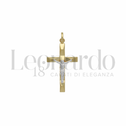 Modello Con Cristo in Oro Giallo e Oro Bianco da 1,3gr.