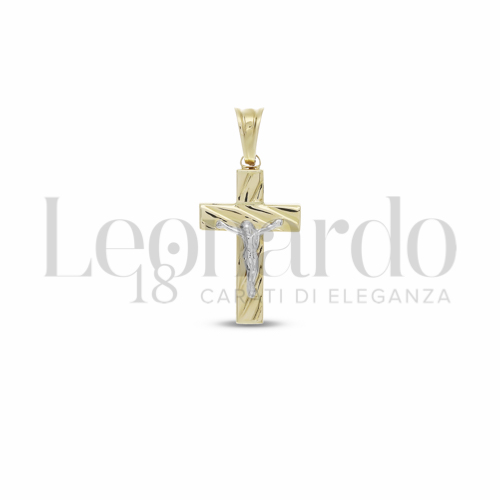 Pendenti Croce da Uomo in Oro 18 Carati Modello: Con cristo Misura: 1° 1,6g