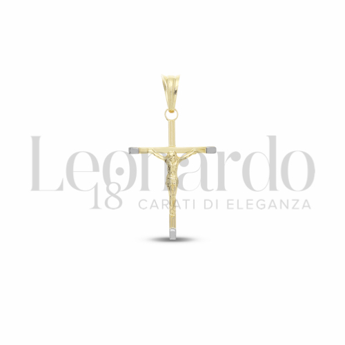 Modello Con Cristo in Oro Giallo e Oro Bianco da 1,2gr.