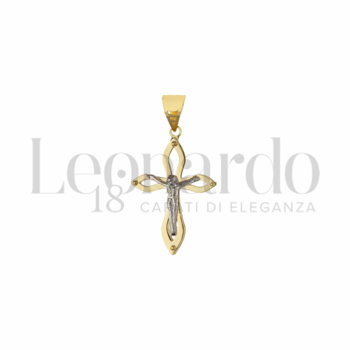 Modello Con Cristo in Oro Giallo e Oro Bianco da 1,2gr.