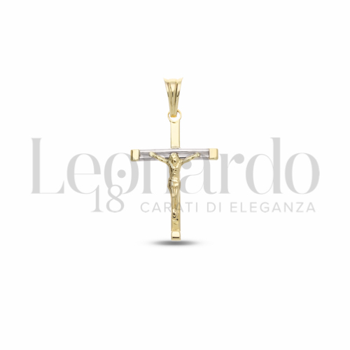 Modello Con Cristo in Oro Giallo e Oro Bianco da 1,2gr.