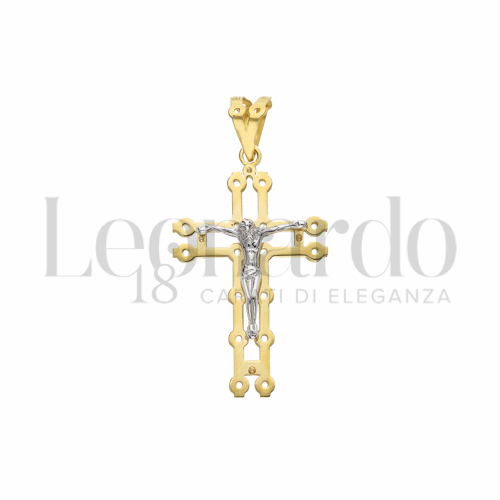 Modello Con Cristo in Oro Giallo e Oro Bianco da 2,7gr.