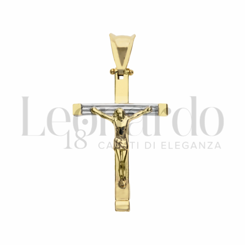 Modello Con Cristo in Oro Giallo e Oro Bianco da 1,9gr.