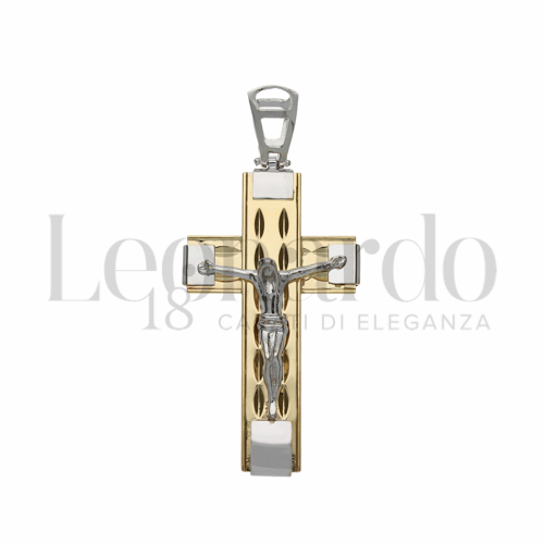 Modello Con Cristo in Oro Giallo e Oro Bianco da 7,4gr.