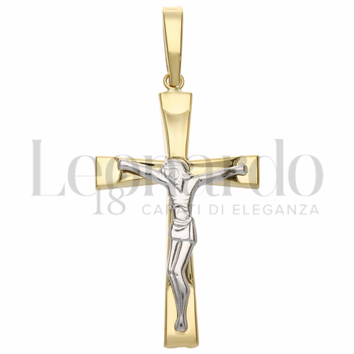 Modello Con Cristo in Oro Giallo e Oro Bianco da 3,9gr.