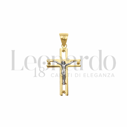 Modello Con Cristo in Oro Giallo e Oro Bianco da 1,2gr.