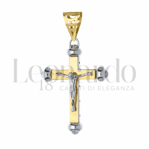 Modello Con Cristo in Oro Giallo e Oro Bianco da 9,2gr.
