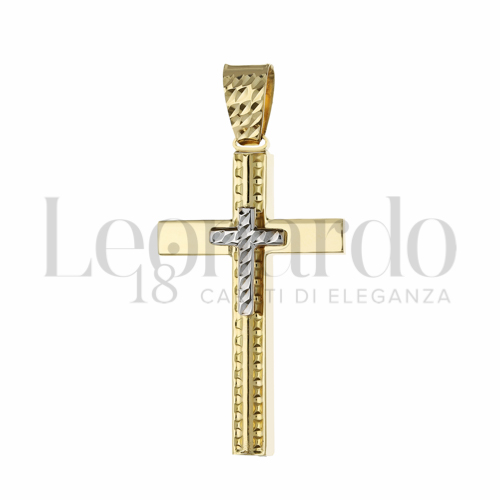 Modello Senza Cristo in Oro Giallo e Oro Bianco da 3,1gr.