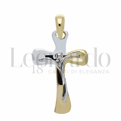 Modello Con Cristo in Oro Giallo e Oro Bianco da 4,9gr.