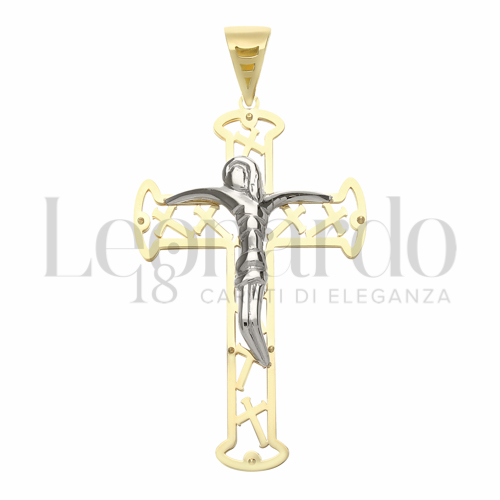 Modello Con Cristo in Oro Giallo e Oro Bianco da 7,4gr.