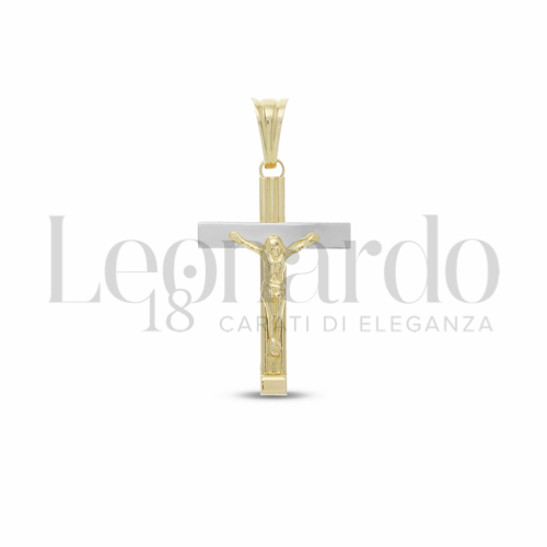 Modello Con Cristo in Oro Giallo e Oro Bianco da 1,6gr.