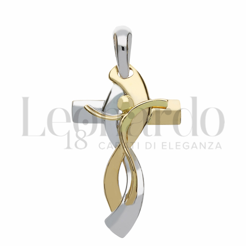 Modello Con Cristo in Oro Giallo e Oro Bianco da 5,4gr.