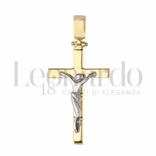 Modello Con Cristo in Oro Giallo e Oro Bianco da 2,2gr.