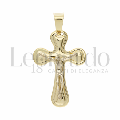 Modello Con Cristo in Oro Giallo e Oro Bianco da 3,2gr.