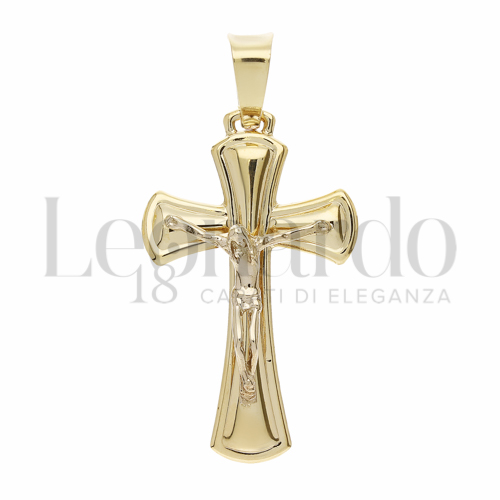Modello Con Cristo in Oro Giallo e Oro Bianco da 3gr.