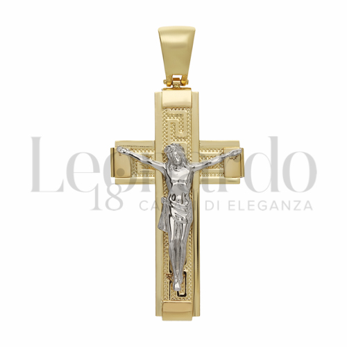Modello Con Cristo in Oro Giallo e Oro Bianco da 8,4gr.