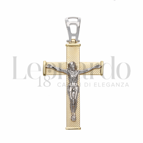 Modello Con Cristo in Oro Giallo e Oro Bianco da 3,7gr.