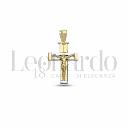 Modello Con Cristo in Oro Giallo e Oro Bianco da 2,7gr.