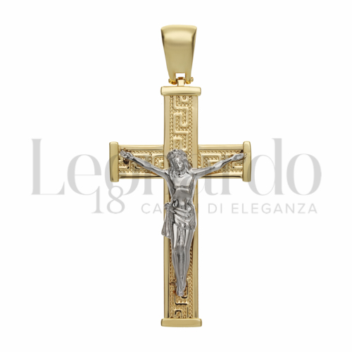 Modello Con Cristo in Oro Giallo e Oro Bianco da 7,4gr.