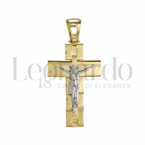 Modello Con Cristo in Oro Giallo e Oro Bianco da 10,4gr.