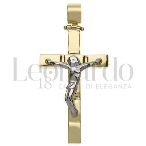 Modello Con Cristo in Oro Giallo e Oro Bianco da 3,5gr.