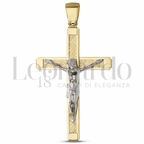 Modello Con Cristo in Oro Giallo e Oro Bianco da 11,8gr.