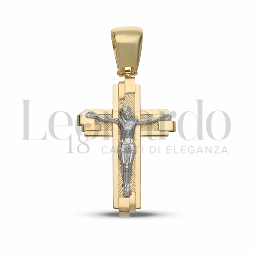 Modello Con Cristo in Oro Giallo e Oro Bianco da 6,2gr.